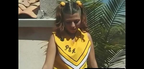  This pretty young cheerleader is a slave for big cocks